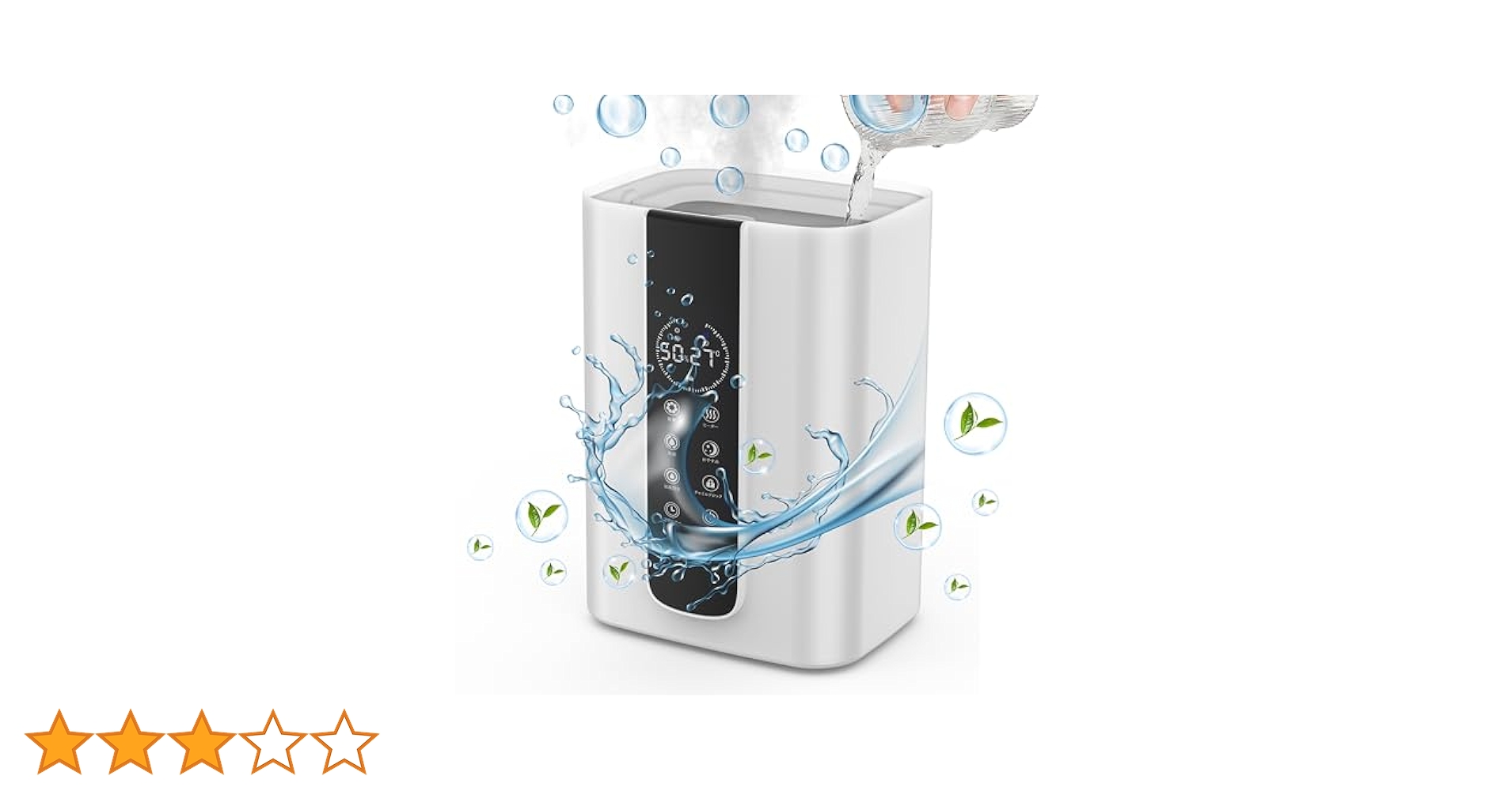 Amazon.co.jp: 【除菌加熱＆知能恒湿】加湿器 ハイブリッド式 大